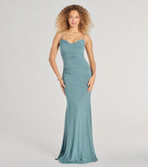 Patricia Glitter Cowl Neck Column Dress