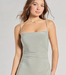 All Ruffled Up Bodycon Ruffle Midi Dress