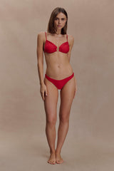 Tyler Cheeky Bikini Bottom - Red