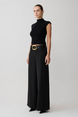 Arlo Wide Leg Suiting Trouser - Black