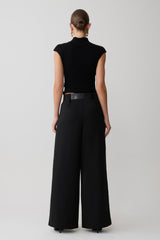 Arlo Wide Leg Suiting Trouser - Black