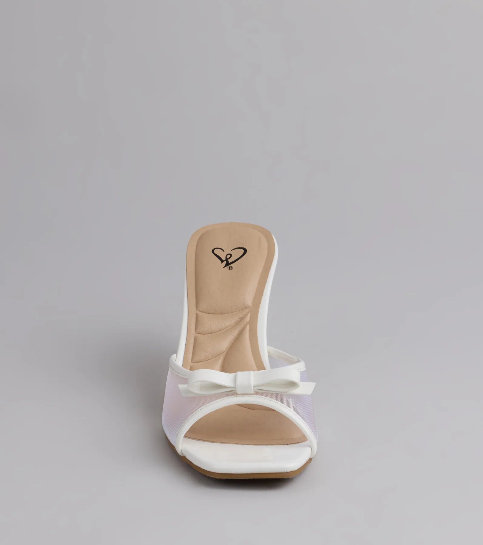 Adorable Bow Mesh Strap Stiletto Mules