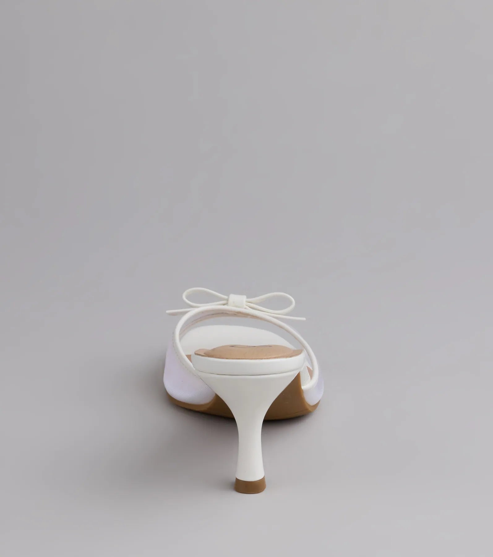 Adorable Bow Mesh Strap Stiletto Mules